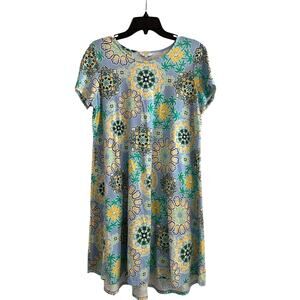 Crown & Ivy Blue Floral Dress Women’s Medium